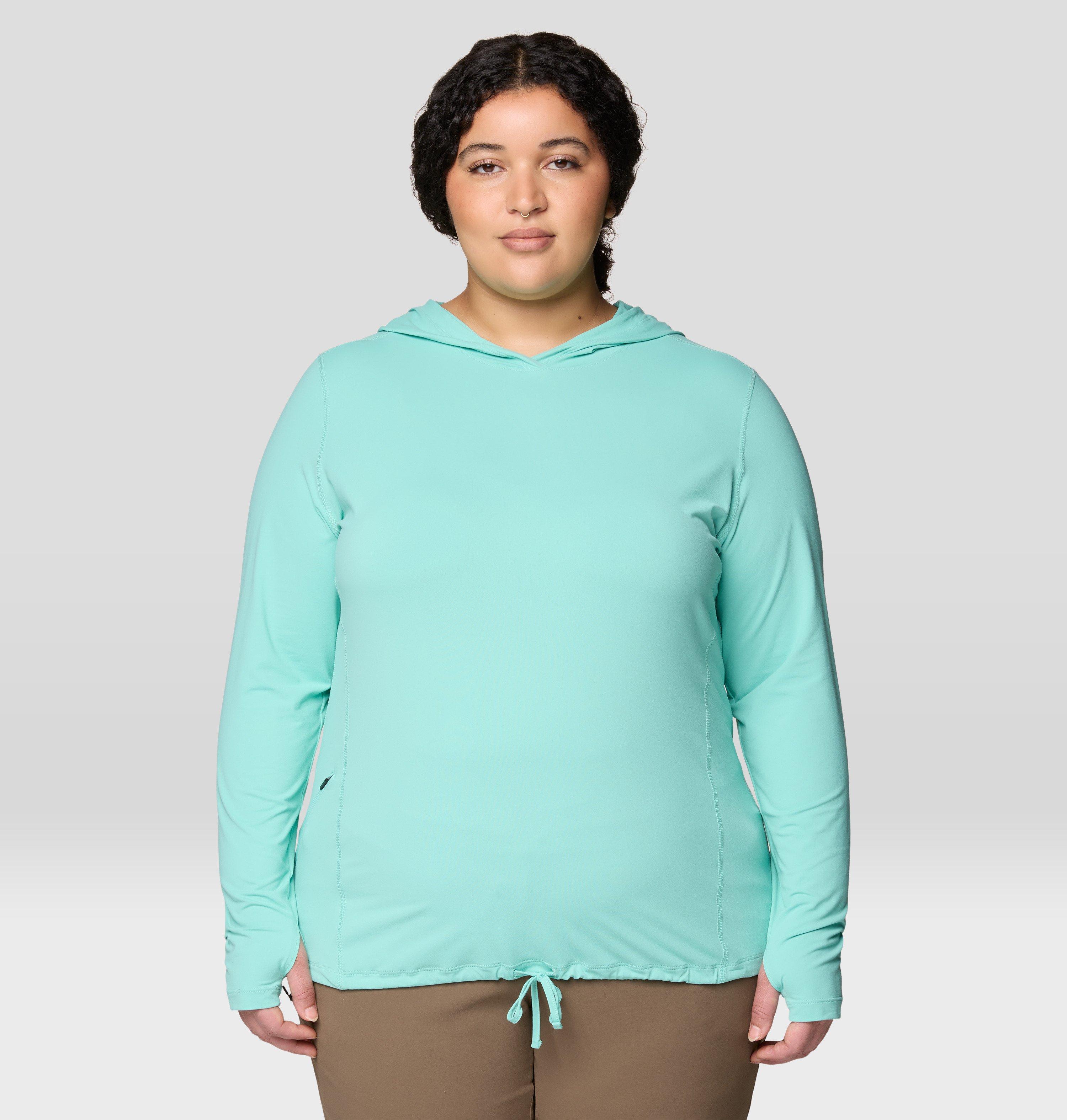 Mountain Hardwear Women's Crater Lake Long Sleeve Hoody - Plus Size - 3X - Green