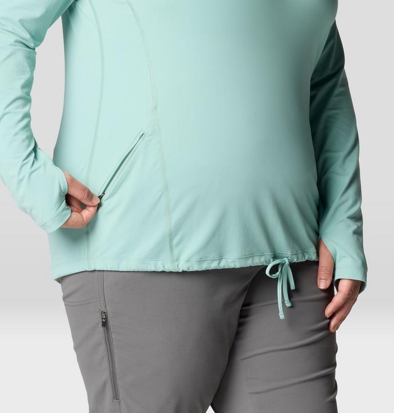 Women's Crater Lake Long Sleeve Hoody - Plus Size, Color: Mineral Spring, image 7