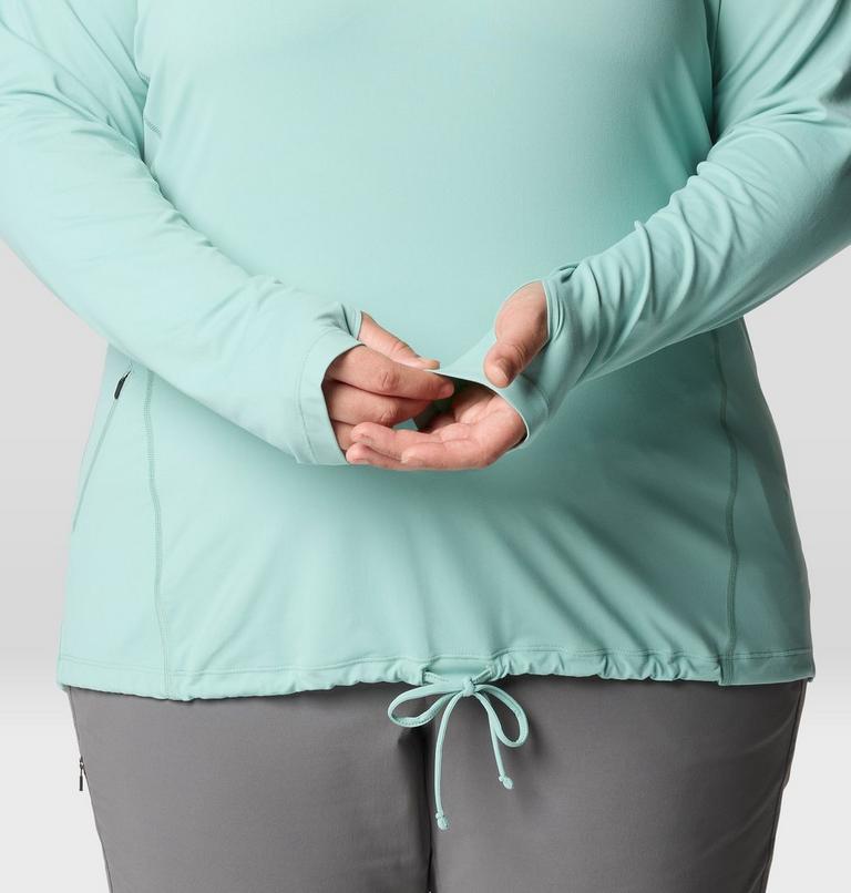 Women's Crater Lake Long Sleeve Hoody - Plus Size, Color: Mineral Spring, image 8