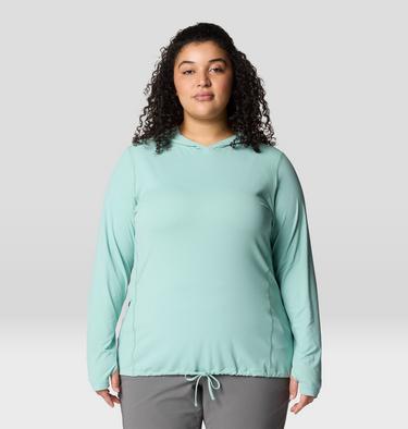 Women's Crater Lake Long Sleeve Hoody - Plus Size, Color: Mineral Spring, image 1