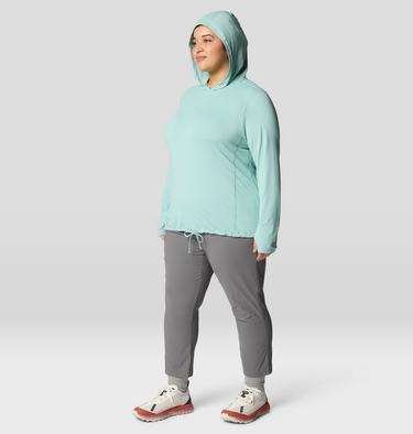 Women's Crater Lake Long Sleeve Hoody - Plus Size, Color: Mineral Spring, image 2
