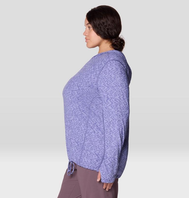 Women's Crater Lake Long Sleeve Hoody - Plus Size, Color: Avid Peaks Print, image 4