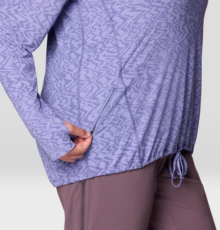 Women's Crater Lake Long Sleeve Hoody - Plus Size, Color: Avid Peaks Print, image 6