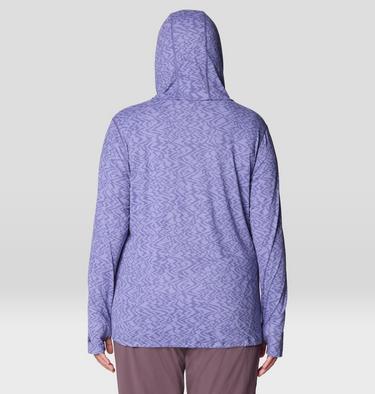 Women's Crater Lake Long Sleeve Hoody - Plus Size, Color: Avid Peaks Print, image 15