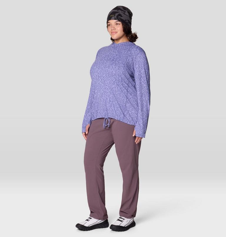 Women's Crater Lake Long Sleeve Hoody - Plus Size, Color: Avid Peaks Print, image 2