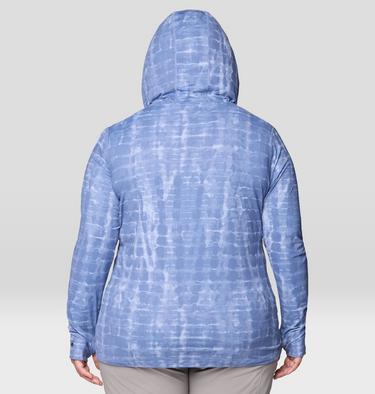 Women's Crater Lake Long Sleeve Hoody - Plus Size, Color: Best Coast Blue Prismatic Print, image 8