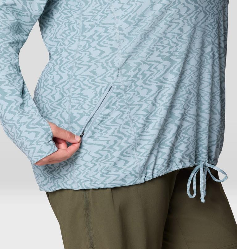 Women's Crater Lake Long Sleeve Hoody - Plus Size, Color: Ice Shadow Peaks Print, image 6