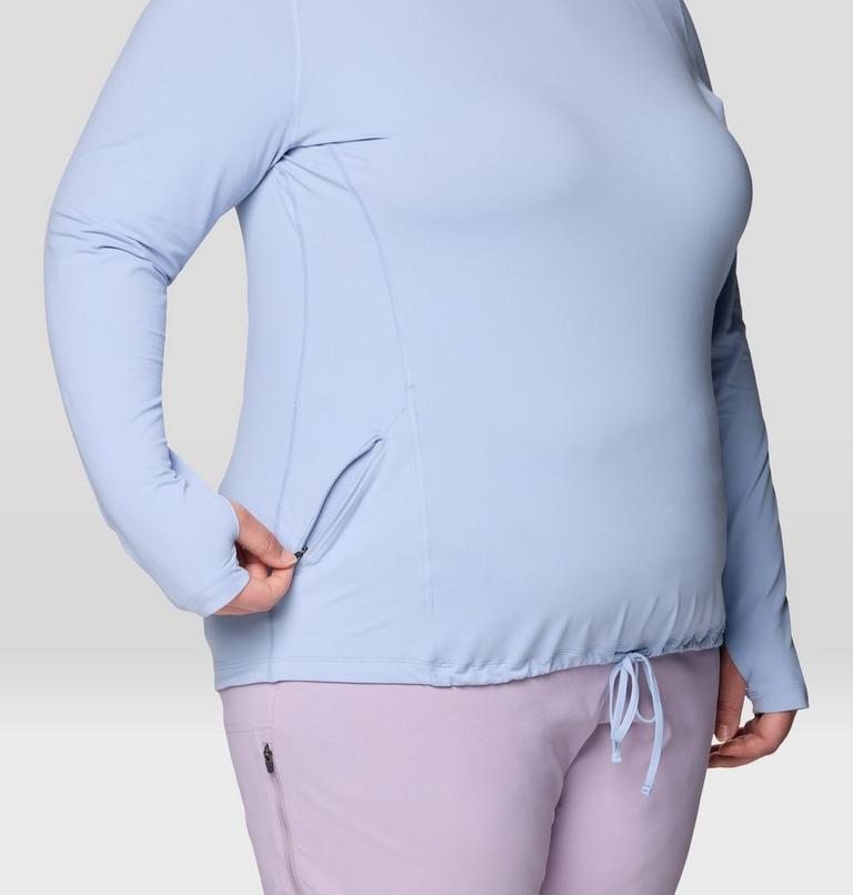 Women's Crater Lake Long Sleeve Hoody - Plus Size, Color: Beach Breeze, image 6