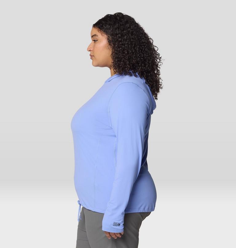 Women's Crater Lake Long Sleeve Hoody - Plus Size, Color: Light Illusion, image 4