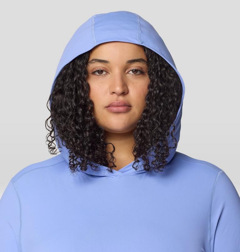 Women's Crater Lake Long Sleeve Hoody - Plus Size, Color: Light Illusion, image 5
