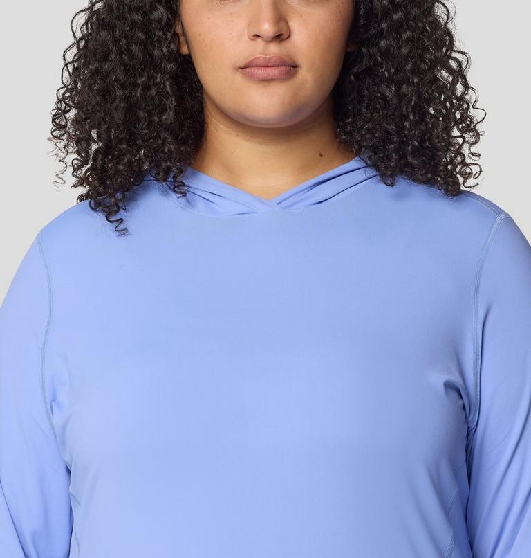 Women's Crater Lake Long Sleeve Hoody - Plus Size, Color: Light Illusion, image 6