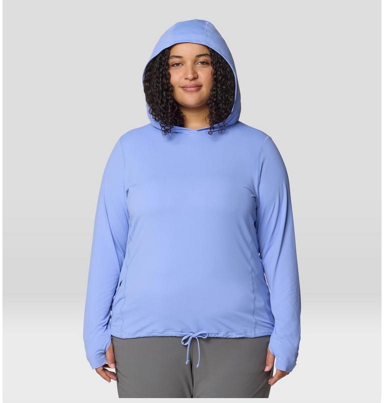 Women's Crater Lake Long Sleeve Hoody - Plus Size, Color: Light Illusion, image 8