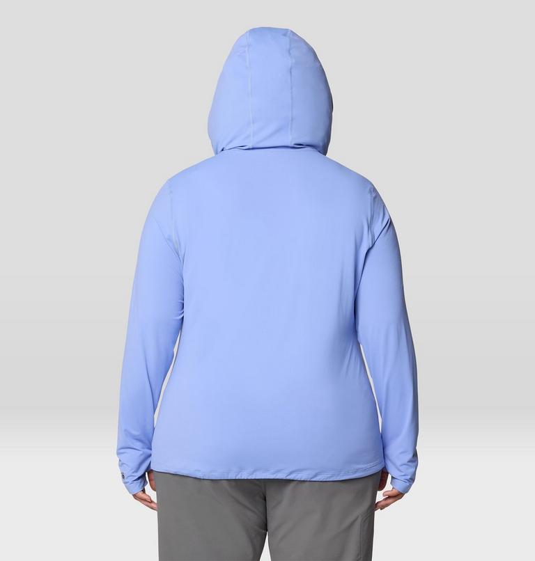 Women's Crater Lake Long Sleeve Hoody - Plus Size, Color: Light Illusion, image 3