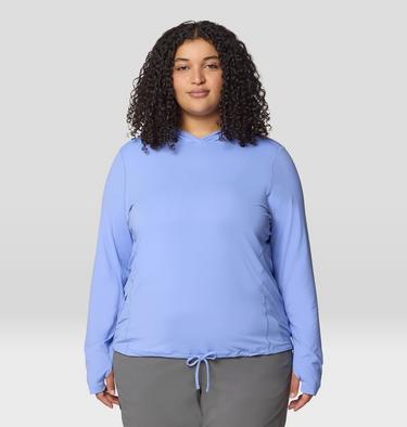 Women's Crater Lake Long Sleeve Hoody - Plus Size, Color: Light Illusion, image 9