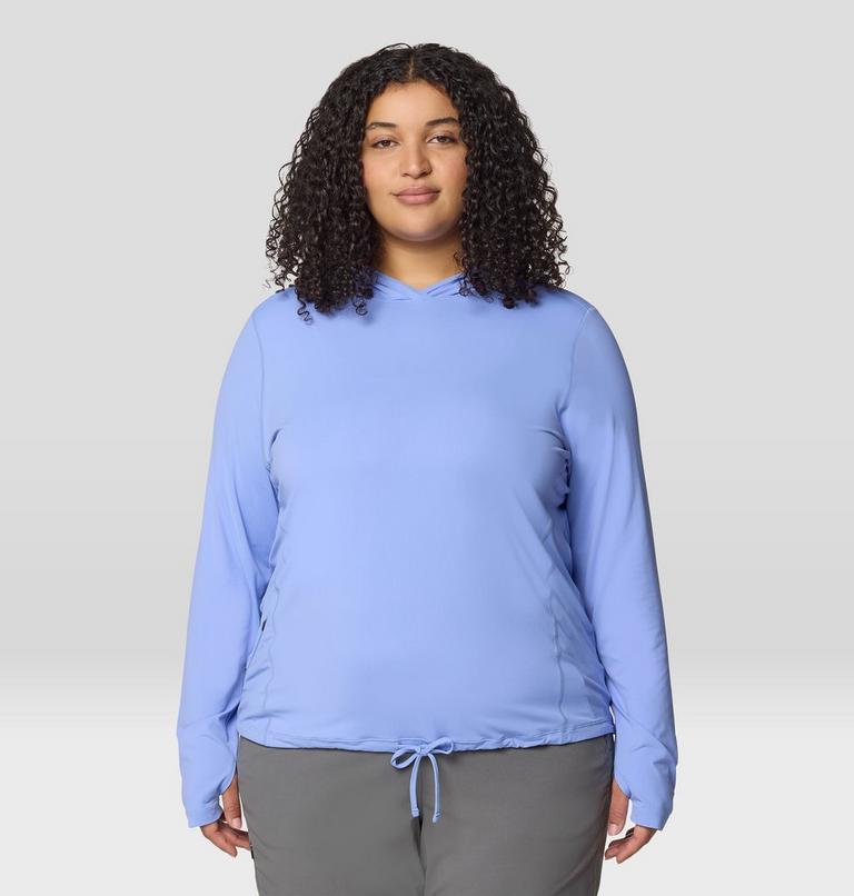 Women's Crater Lake Long Sleeve Hoody - Plus Size, Color: Light Illusion, image 1