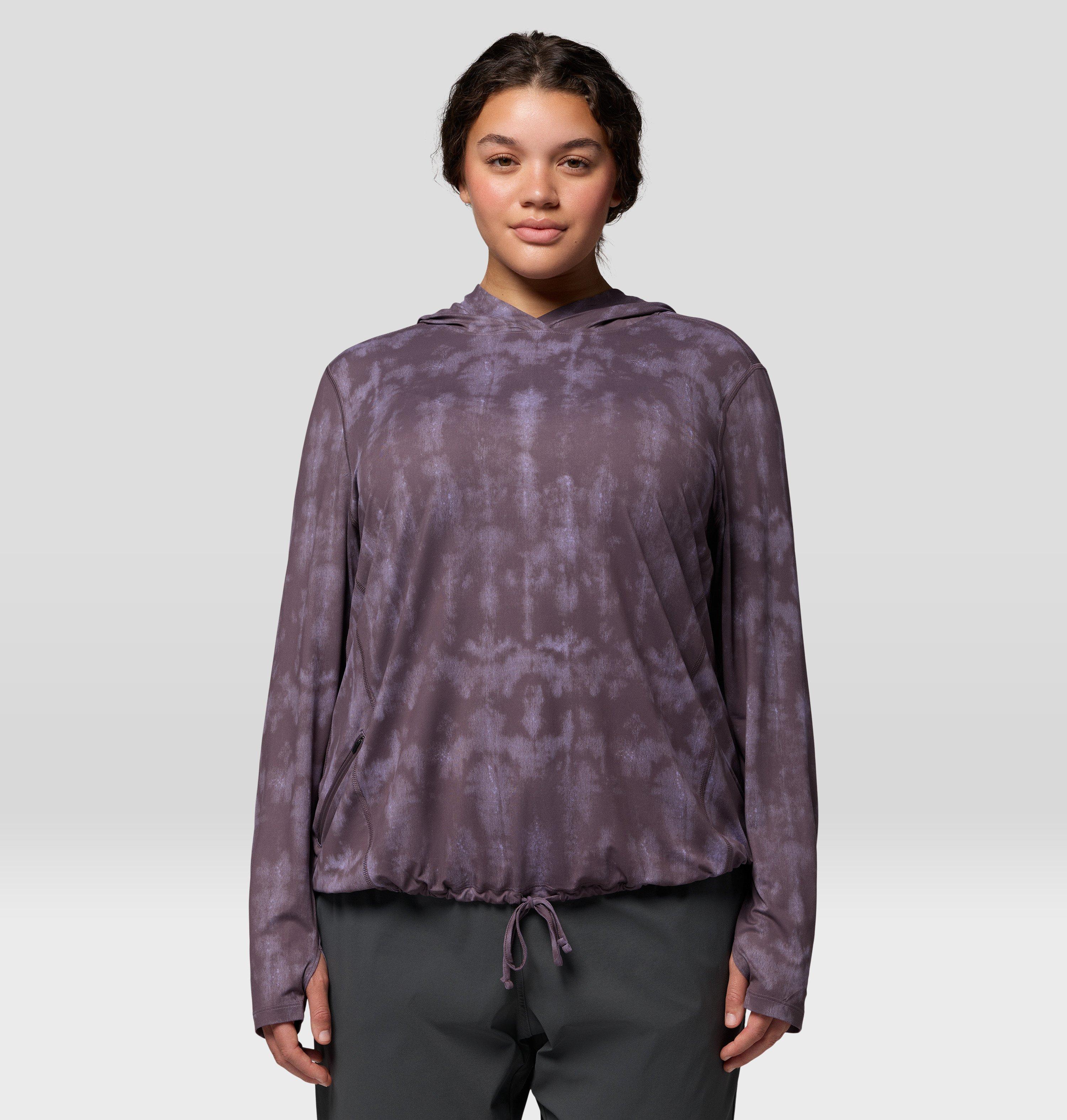 Mountain Hardwear Women's Crater Lake Long Sleeve Hoody - Plus Size - 1X - Purple