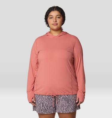 Women's Crater Lake Long Sleeve Hoody - Plus Size, Color: Fleurs, image 1