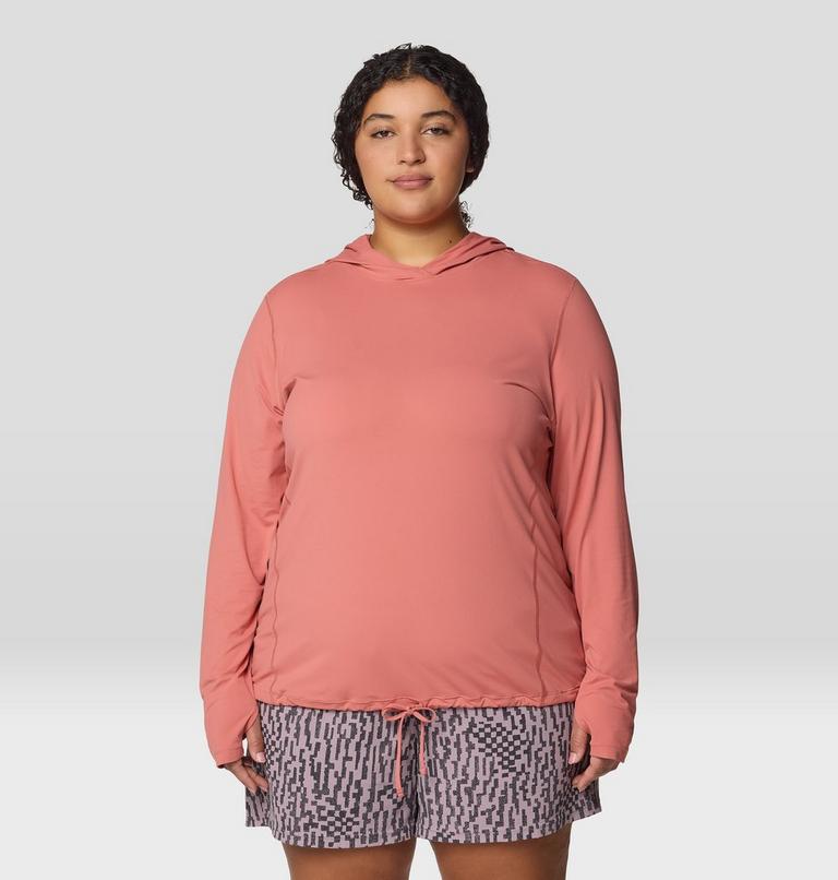 Women's Crater Lake Long Sleeve Hoody - Plus Size, Color: Fleurs, image 1