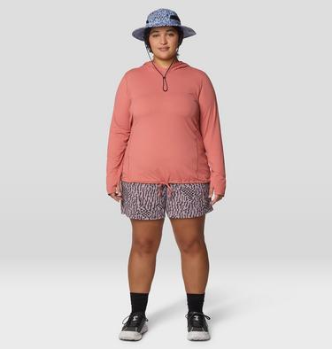 Women's Crater Lake Long Sleeve Hoody - Plus Size, Color: Fleurs, image 2