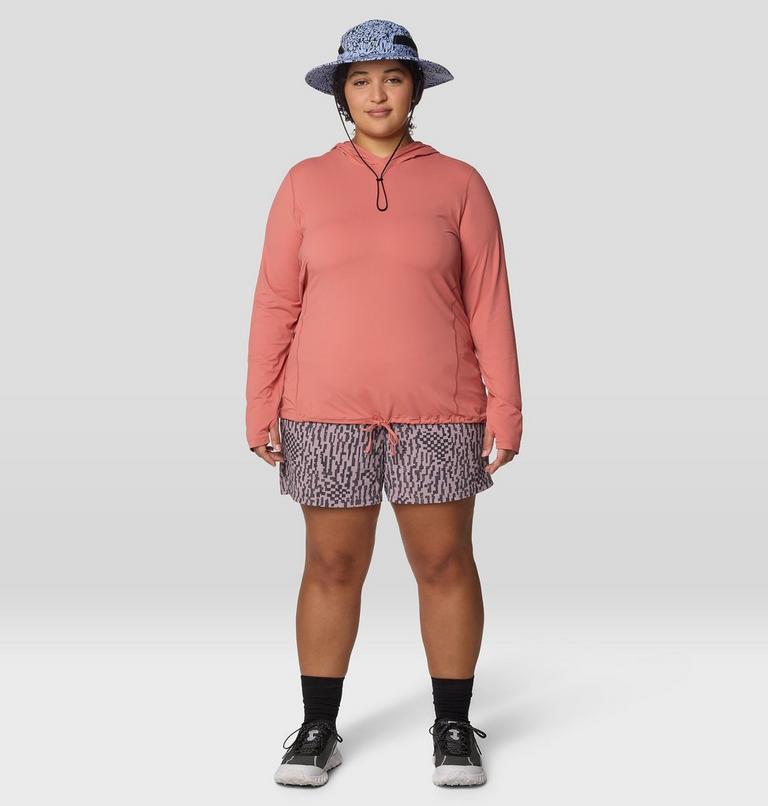 Women's Crater Lake Long Sleeve Hoody - Plus Size, Color: Fleurs, image 2