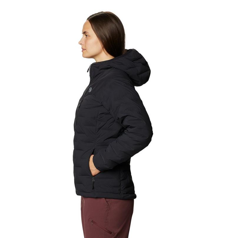Women's Super/DS Stretchdown Hooded Jacket, Color: Black, image 3