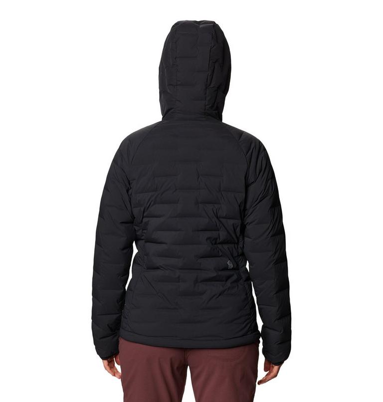 Women's Super/DS Stretchdown Hooded Jacket, Color: Black, image 2