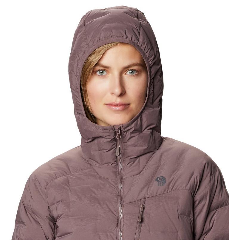 Women's Super/DS Stretchdown Hooded Jacket, Color: Warm Ash, image 4