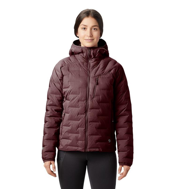 Women's Super/DS Stretchdown Hooded Jacket, Color: Dark Umber, image 1