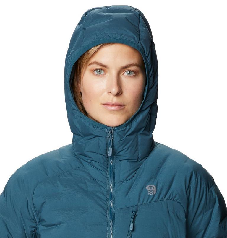 Women's Super/DS Stretchdown Hooded Jacket, Color: Icelandic, image 4
