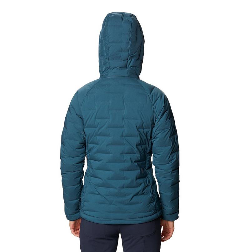 Women's Super/DS Stretchdown Hooded Jacket, Color: Icelandic, image 2