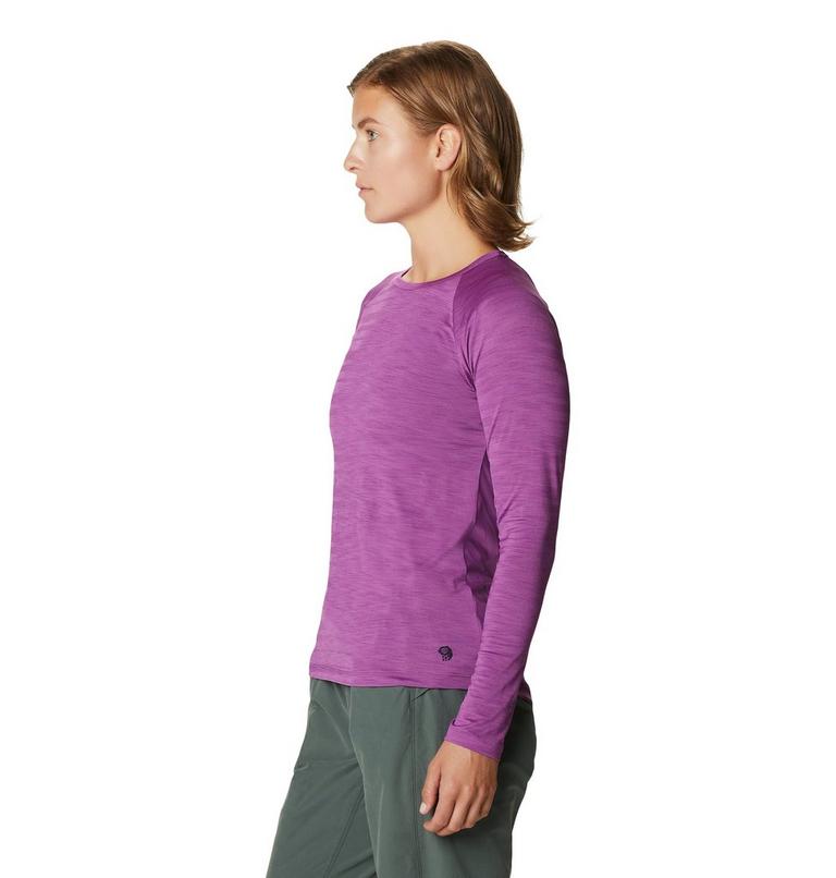 T-shirt à manches longues Mighty Stripe Femme, Color: Acai, image 3