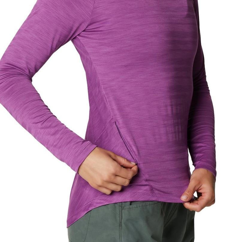 T-shirt à manches longues Mighty Stripe Femme, Color: Acai, image 4