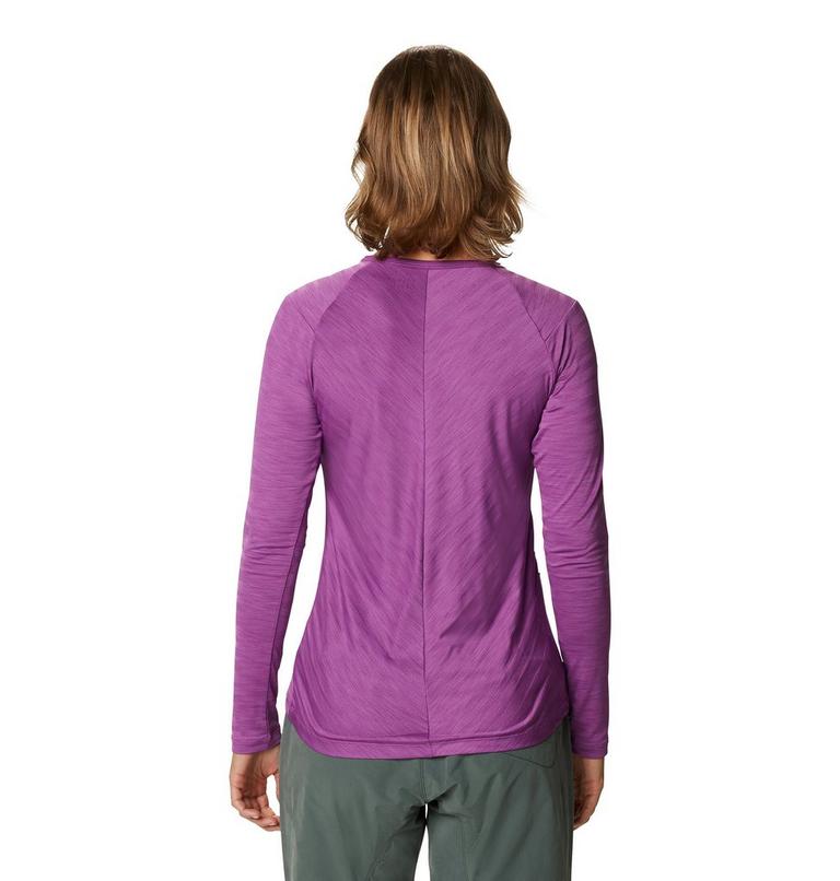 T-shirt à manches longues Mighty Stripe Femme, Color: Acai, image 2