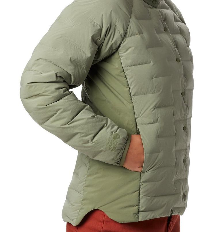 Women's Super/DS Stretchdown Shacket, Color: Light Army, image 3