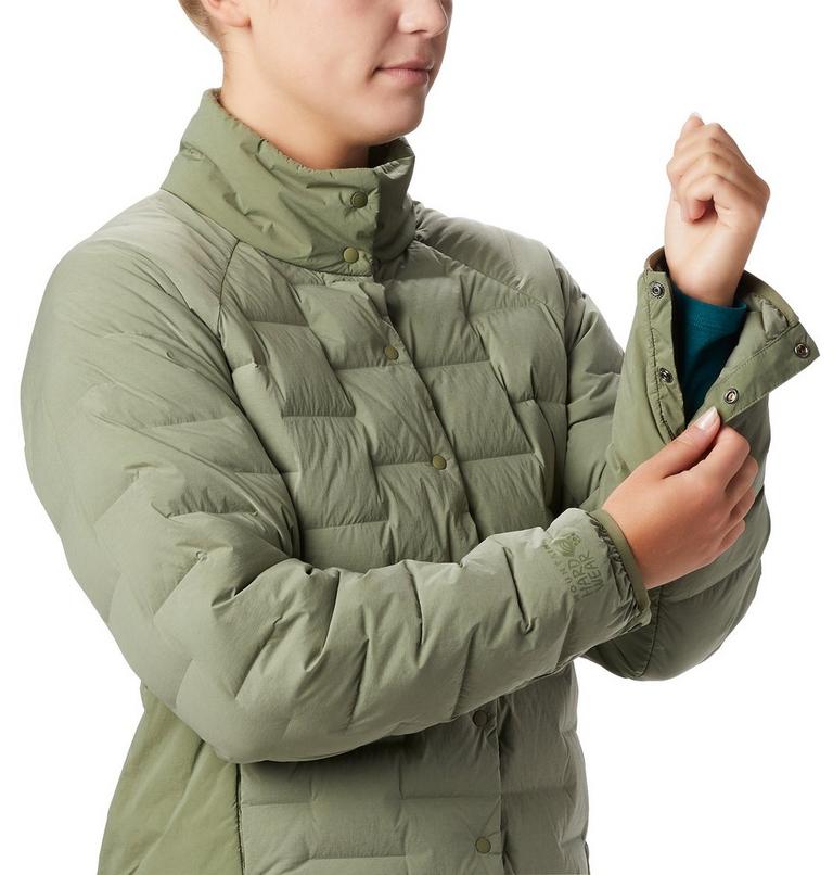 Women's Super/DS Stretchdown Shacket, Color: Light Army, image 4