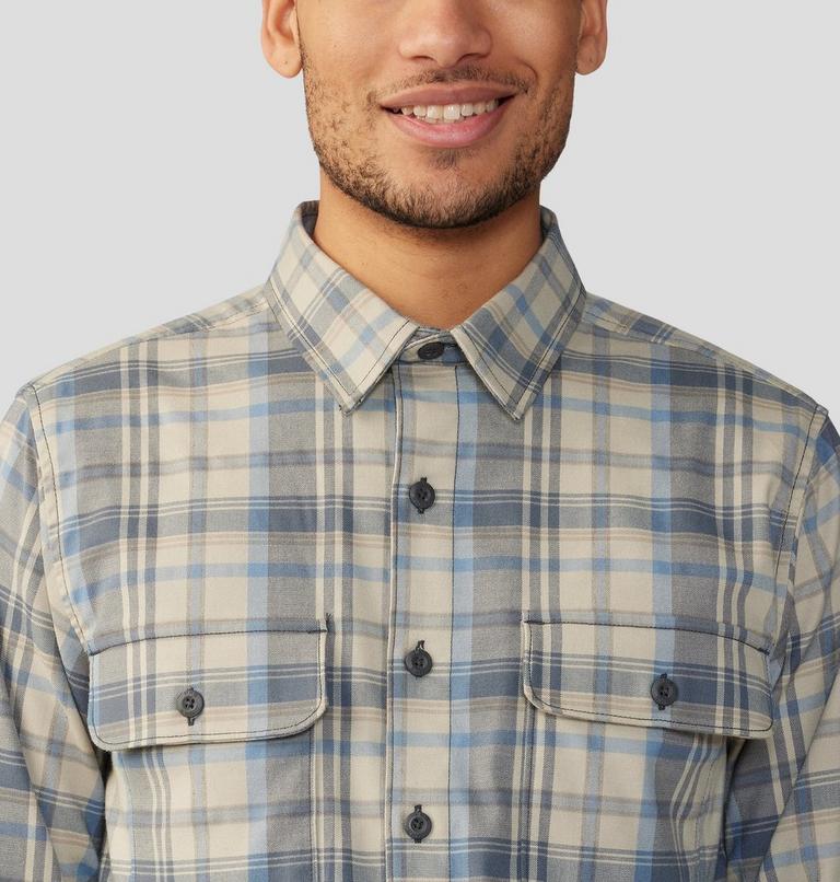 Men's Voyager One Long Sleeve Shirt, Color: Badlands Bucket List Plaid, image 4