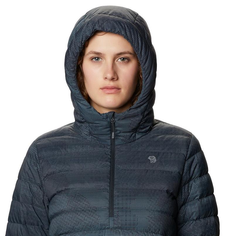 Women's Rhea Ridge/2 Pullover, Color: Dark Storm Woven Print, image 4