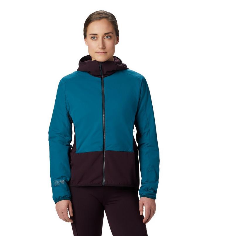 Women's Kor Strata Climb Hoody, Color: Dive, image 1