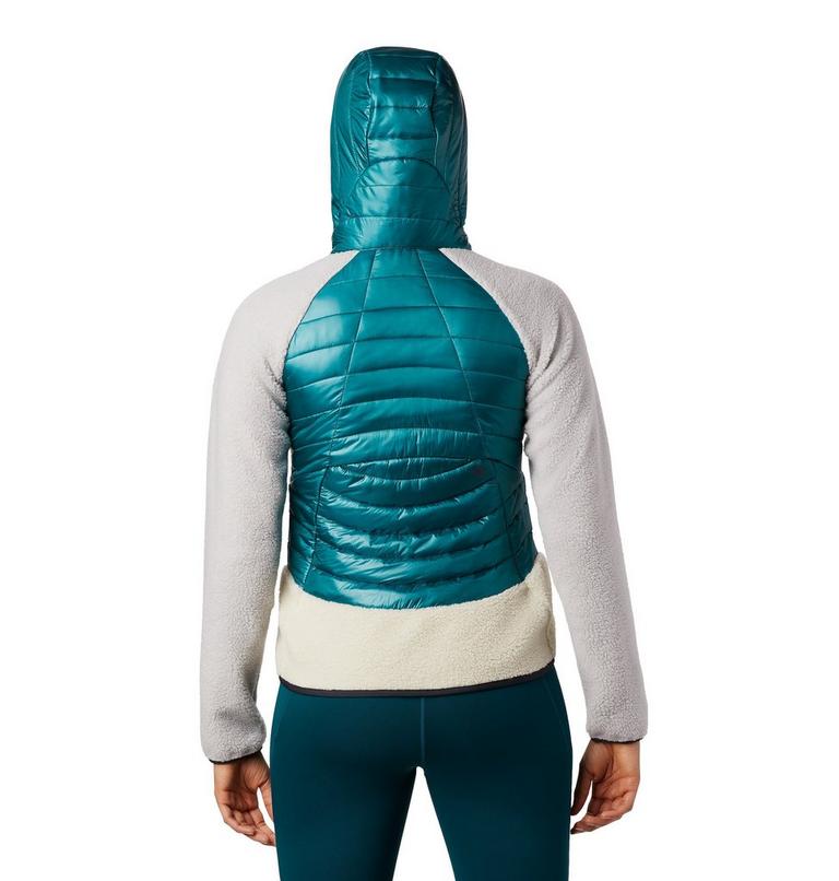 Women's Altius Hybrid Hoody, Color: Dive, image 2