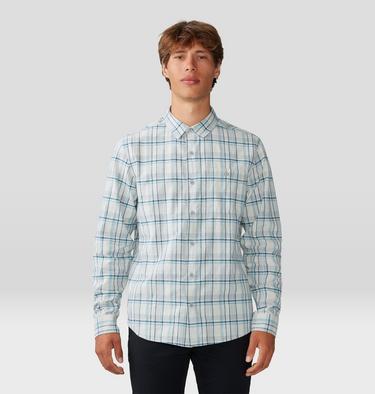 Men's Big Cottonwood Long Sleeve Shirt, Color: Glacial Trailhead Plaid, image 1