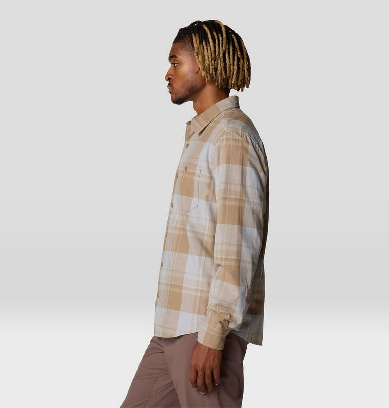 Men's Big Cottonwood Long Sleeve Shirt, Color: Trail Dust Fireside Plaid, image 3