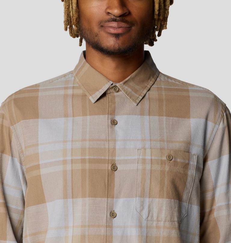 Men's Big Cottonwood Long Sleeve Shirt, Color: Trail Dust Fireside Plaid, image 4