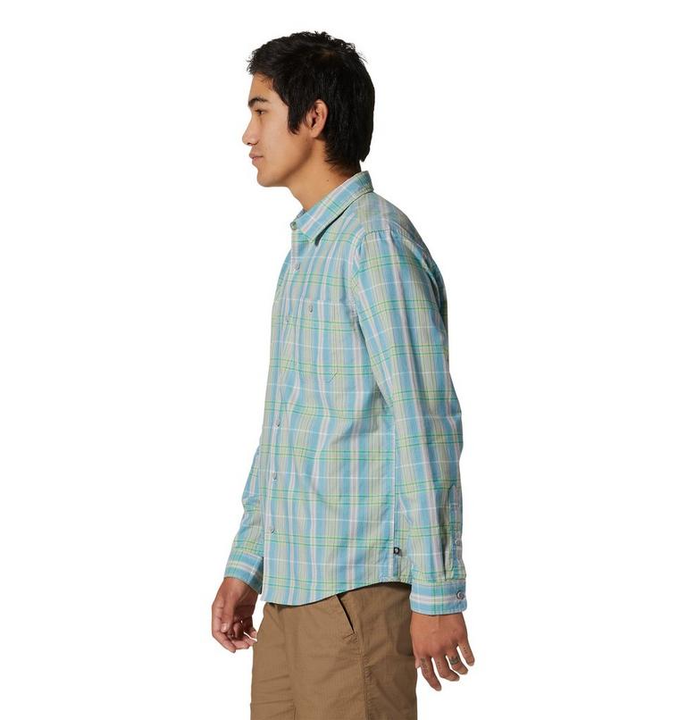Chemise à manches longues Big Cottonwood Homme, Color: Teton Blue Vertical Plaid, image 3