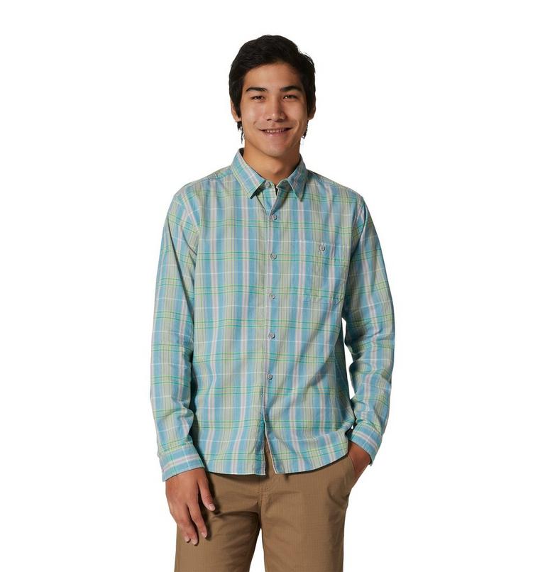 Chemise à manches longues Big Cottonwood Homme, Color: Teton Blue Vertical Plaid, image 5