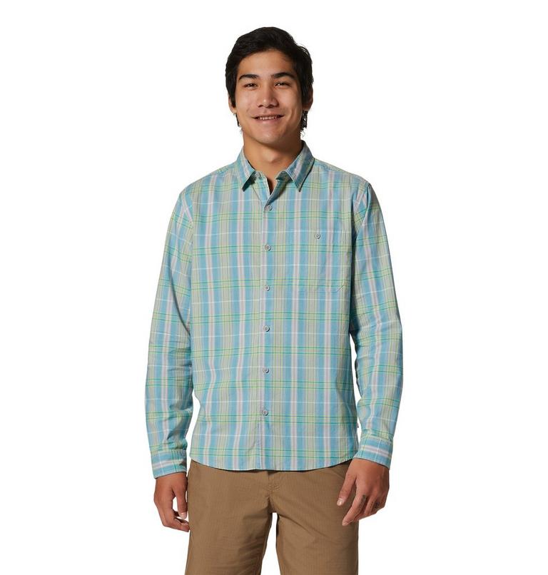 Chemise à manches longues Big Cottonwood Homme, Color: Teton Blue Vertical Plaid, image 1