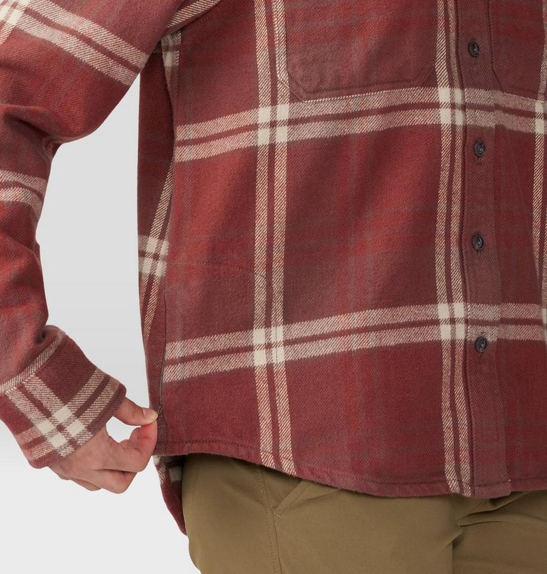 Women's Plusher Long Sleeve Shirt, Color: Clay Earth Plaid Print, image 5