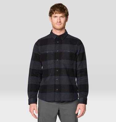 Men's Plusher Long Sleeve Shirt, Color: Black Tatanka Check, image 13