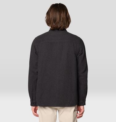 Men's Plusher Long Sleeve Shirt, Color: Black Melange, image 3
