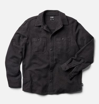 Men's Plusher Long Sleeve Shirt, Color: Black Melange, image 2