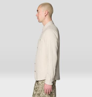 Men's Plusher Long Sleeve Shirt, Color: Stone Melange, image 12